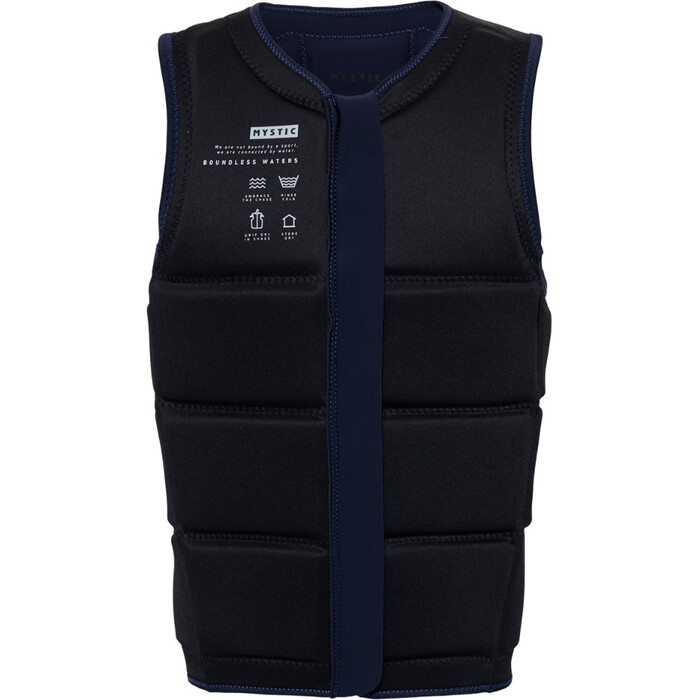 2024 Mystic Mnner Star Front Zip Wake Impact Vest 35005.240245 - Navy